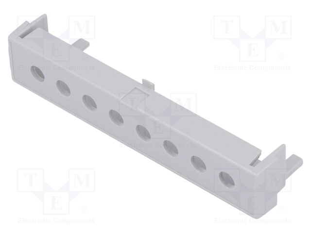 Terminals cover; grey; 7.65mm; Holes no: 8