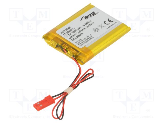 Re-battery: Li-Po; 3.7V; 1800mAh; cables,JST SYP-02T-1 socket