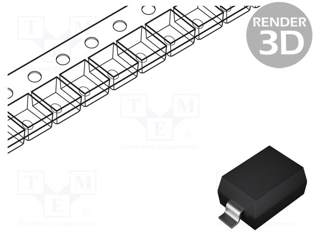 TVS Diode, CDSOD323 Series, Unidirectional, 12 V, 18.3 V, SOD-323, 2 Pins