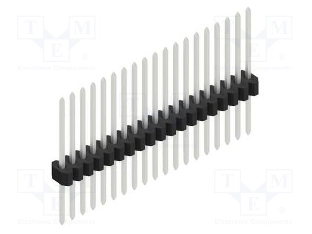 Connector: pin strips; pin header; male; PIN: 19; 1.27mm; THT; 1x19