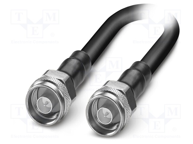 Cable; N male,both sides; FRNC; shielded connectors; black; 5m