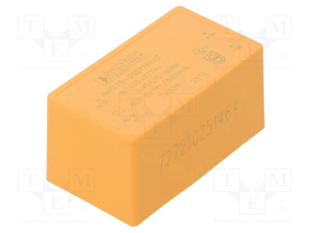 Converter: AC/DC; 15W; 85÷305VAC; Usup: 100÷430VDC; Uout: 5VDC; 85%