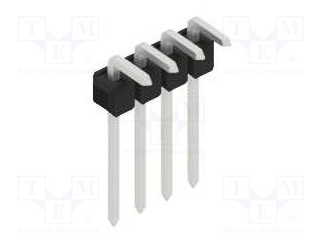 Connector: pin strips; pin header; male; PIN: 4; 2.54mm; THT; 1x4