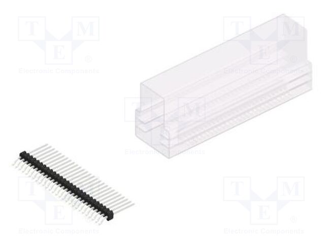 Connector: pin strips; pin header; male; PIN: 27; 1.27mm; SMT; 1x27