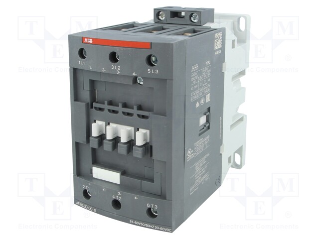 Contactor: 3-pole; NO x3; 24÷60VAC; 20÷60VDC; 80A; DIN,on panel; AF
