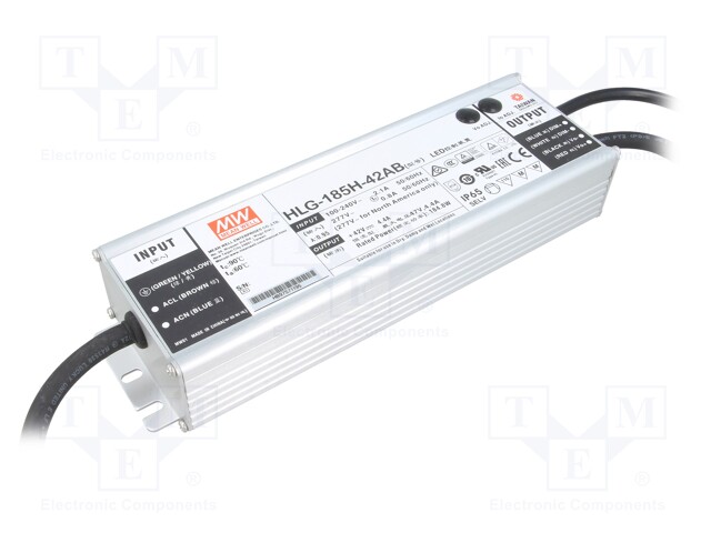 Power supply: switched-mode; LED; 184.8W; 42VDC; 38÷46VDC; IP65