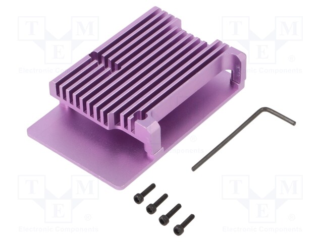 Enclosure: for computer; Raspberry Pi 4 B; aluminium; violet