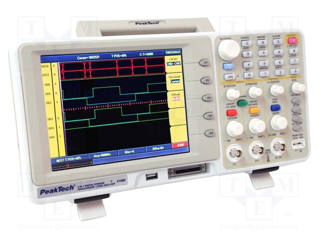 Oscilloscope: digital; Channels: 2; ≤100MHz; 500Msps; 2Mpts/ch