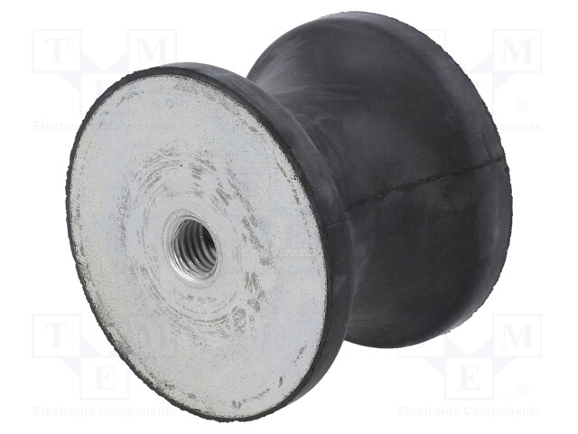 Vibration damper; M12; Ø: 70mm; rubber; L: 53mm; H: 12mm; 5181N