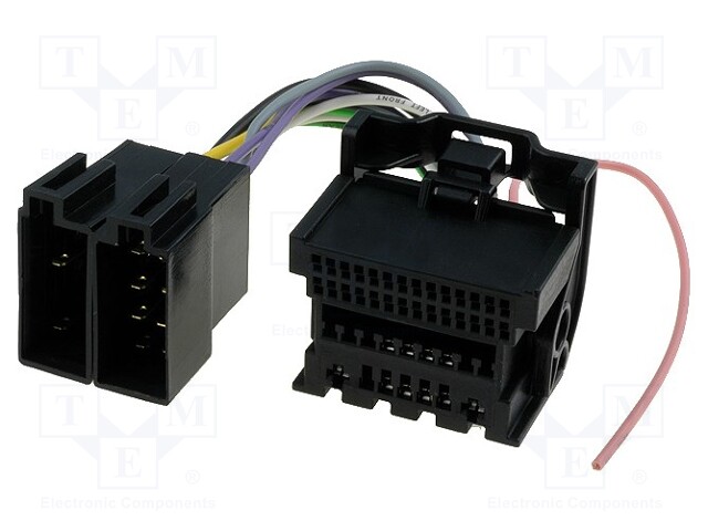 Connector; radio,ISO; Opel; PIN: 44