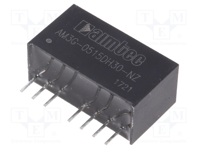 Converter: DC/DC; 3W; Uin: 4.5÷9V; Uout: 15VDC; Uout2: -15VDC; SIP8