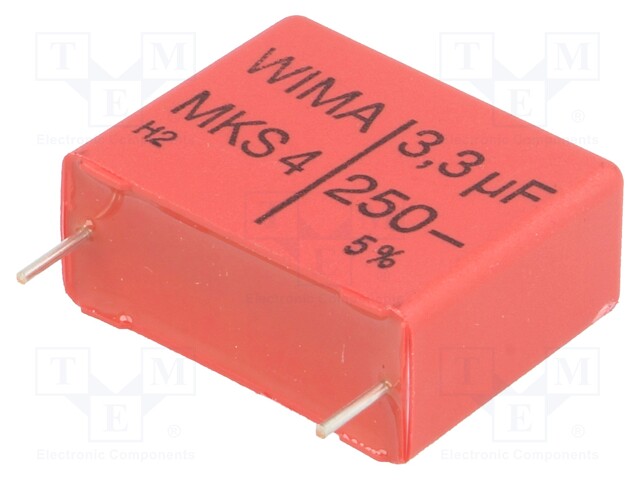 Capacitor: polyester; 3.3uF; 160VAC; 250VDC; Pitch: 22.5mm; ±5%