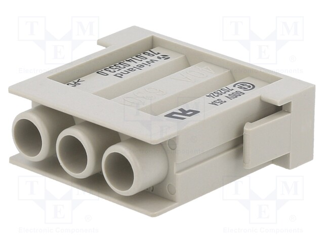 Connector: HDC; male; PIN: 3; module; Colour: grey; Modules: 1; 40A