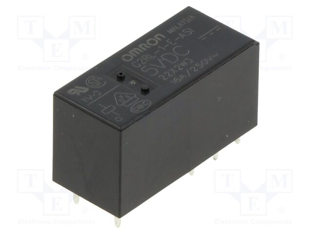 Relay: electromagnetic; SPDT; Ucoil: 5VDC; Icontacts max: 16A; PCB