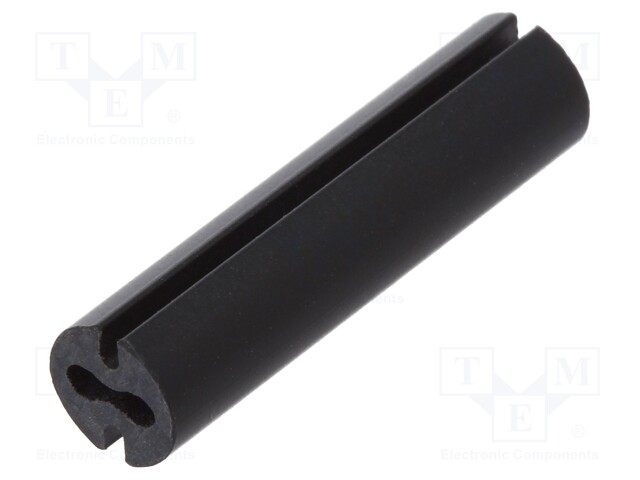 Spacer sleeve; LED; Øout: 4.8mm; ØLED: 3mm; L: 19mm; black; UL94V-0
