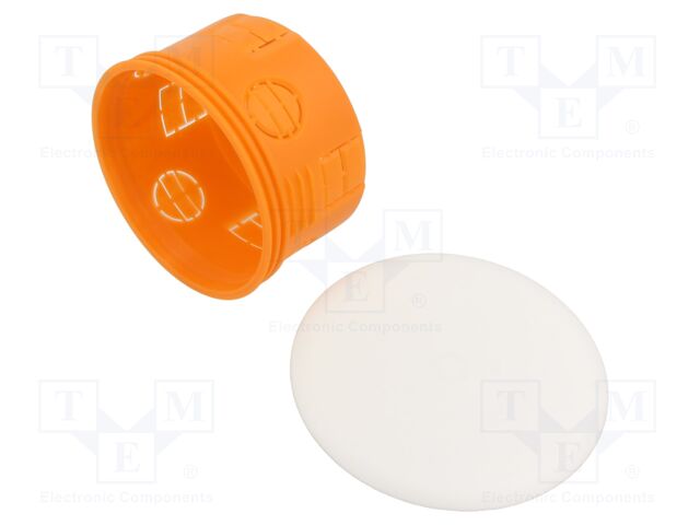 Enclosure: junction box; Ø: 88mm; plaster embedded; D: 48.5mm
