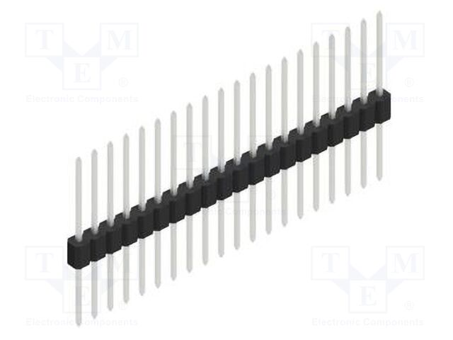 Connector: pin strips; pin header; male; PIN: 20; 1.27mm; THT; 1x20