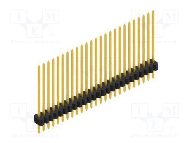 Connector: pin strips; pin header; male; PIN: 25; 1.27mm; THT; 1x25