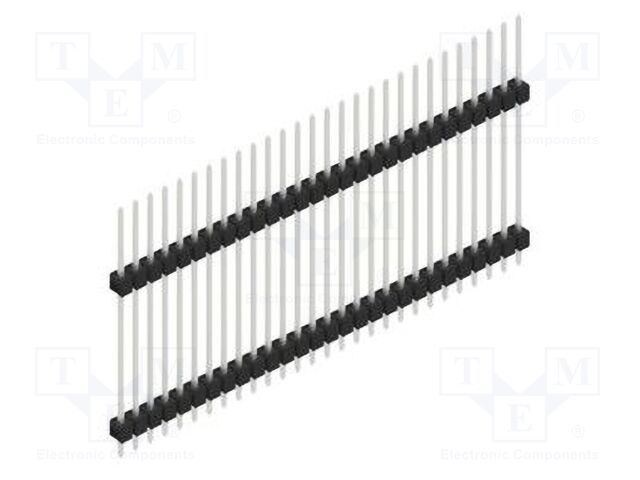 Connector: pin strips; pin header; male; PIN: 28; 2.54mm; THT; 1x28
