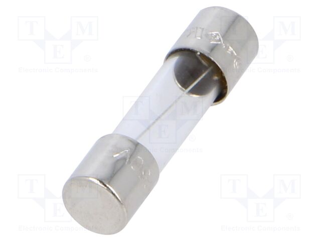 Fuse: fuse; time-lag; 1A; 250VAC; cylindrical,glass; 5x20mm; brass