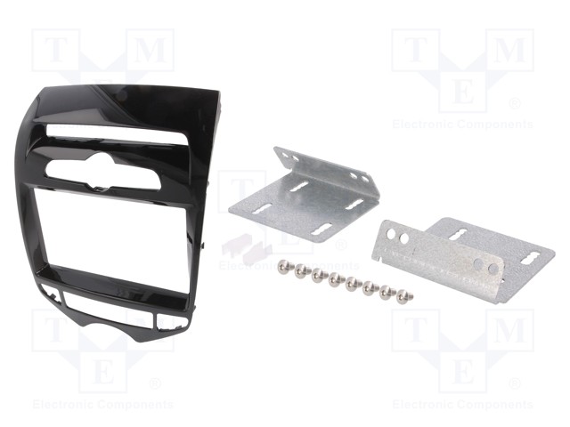 Radio mounting frame; Hyundai; 2 DIN; black gloss