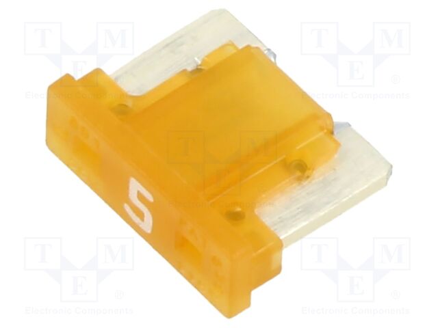 Fuse: fuse; 5A; 58VDC; medium time-lag; automotive; 10.9x8.4x3.8mm