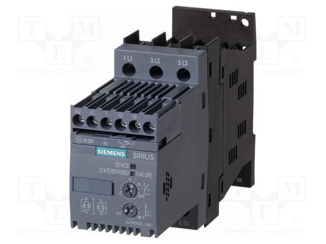 Module: soft-start; Usup: 200÷480VAC; Series: S00; DIN; 24VDC; 3kW