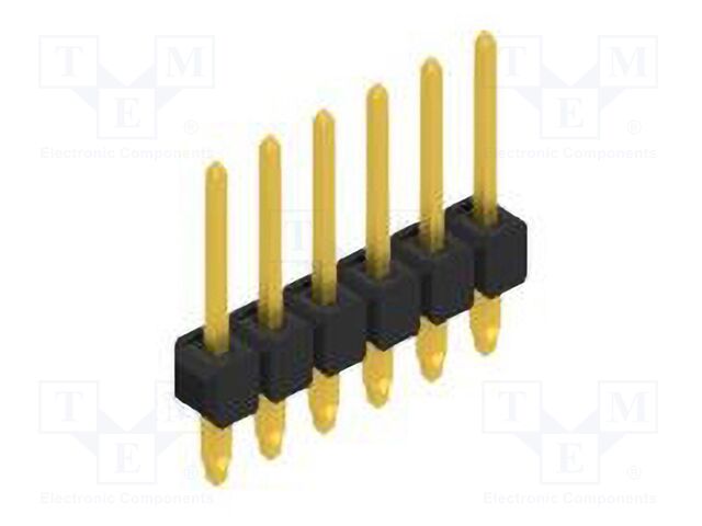 Connector: pin strips; pin header; male; PIN: 6; 2.54mm; THT; 1x6