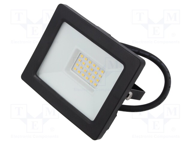 Lamp: LED flood light; 230VAC; 20W; 4000K; CRImin: 80; 1600lm