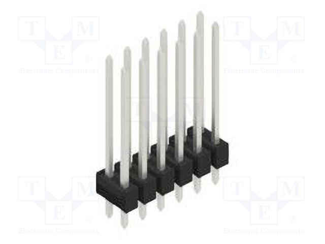 Connector: pin strips; pin header; male; PIN: 12; 2.54mm; THT; 2x6