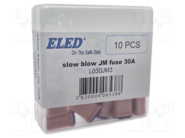 Fuse: fuse; 30A; 32VDC; automotive; 10.7mm; 10.7x7.7x15mm