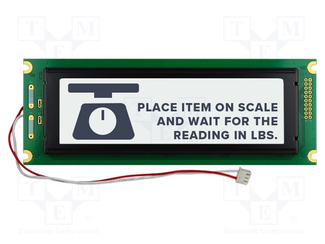 Display: LCD; graphical; 240x64; FSTN Positive; white; 180x65x13mm