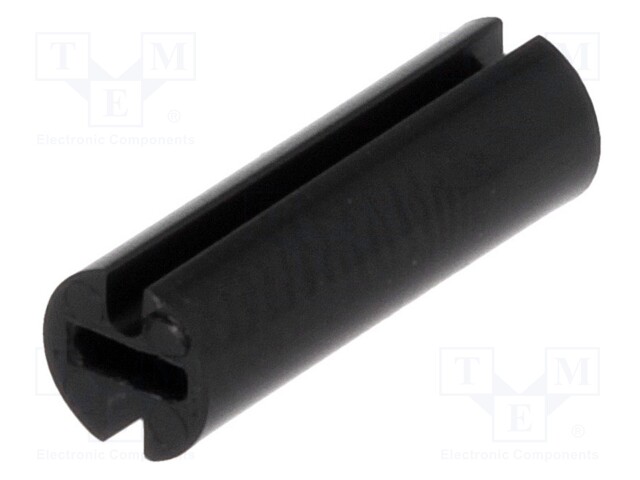 Spacer sleeve; LED; Øout: 4.5mm; ØLED: 3mm; L: 13.5mm; black; UL94V-2