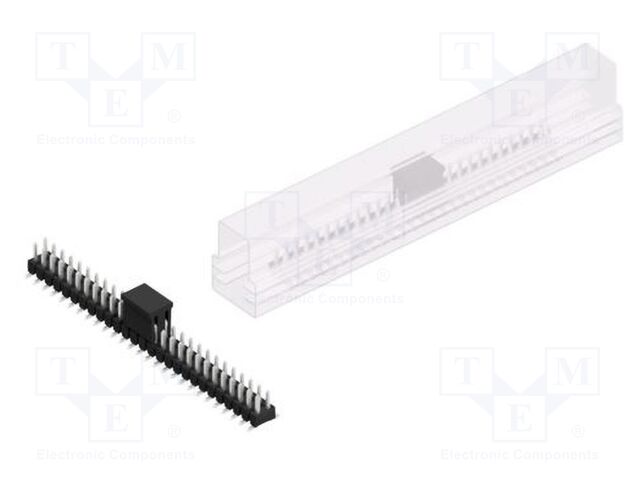 Connector: pin strips; pin header; male; PIN: 54; 2.54mm; SMT; 2x27
