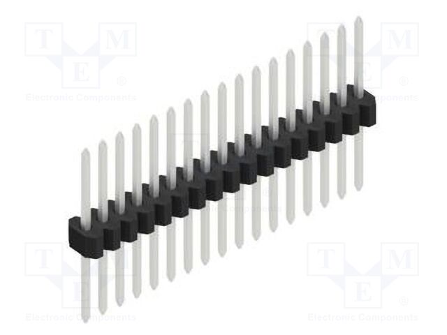 Connector: pin strips; pin header; male; PIN: 17; 1.27mm; THT; 1x17