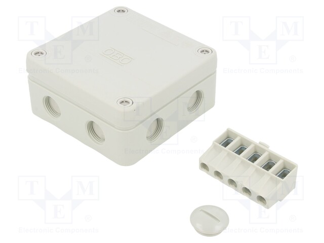 Enclosure: junction box; X: 110mm; Y: 110mm; Z: 51mm; polypropylene