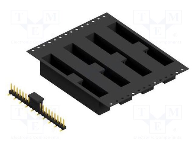 Connector: pin strips; pin header; male; PIN: 19; 2.54mm; SMT; 1x19