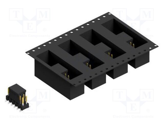 Connector: pin strips; pin header; male; PIN: 12; 2.54mm; SMT; 2x6