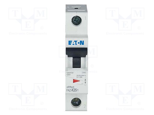 Circuit breaker; 230/400VAC; Inom: 25A; Poles: 1; DIN; Charact: K