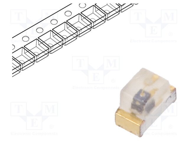 IR transmitter; 880nm; transparent; 0.8÷1.5mW; 150°; SMD; 20mA