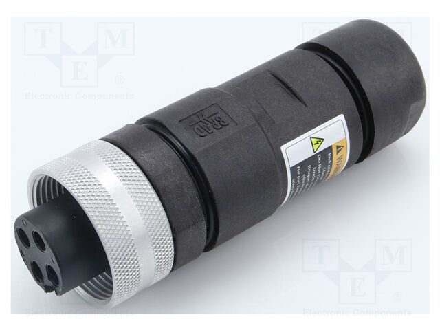Plug; Connector: circular; female; PIN: 4; IP67,IP69K; 2.5÷10mm2
