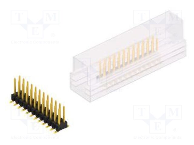 Connector: pin strips; pin header; male; PIN: 24; 2.54mm; SMT; 2x12