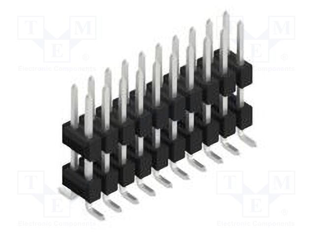 Connector: pin strips; pin header; male; PIN: 20; 2.54mm; SMT; 2x10