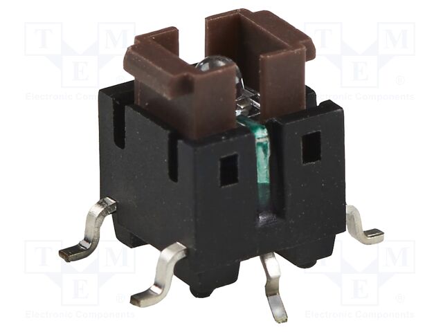 Microswitch TACT; SPST-NO; Pos: 2; 0.05A/12VDC; SMT; LED; 1.57N