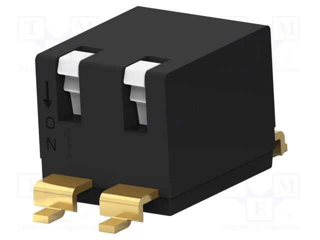Switch: DIP-SWITCH; Poles number: 2; OFF-ON; 0.025A/24VDC; Pos: 2
