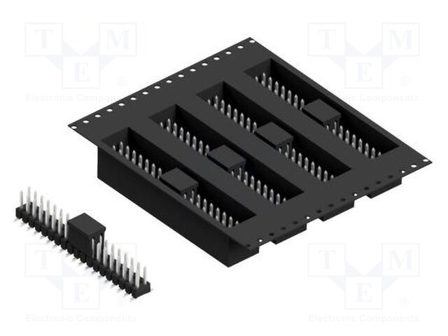 Connector: pin strips; pin header; male; PIN: 38; 2.54mm; SMT; 2x19
