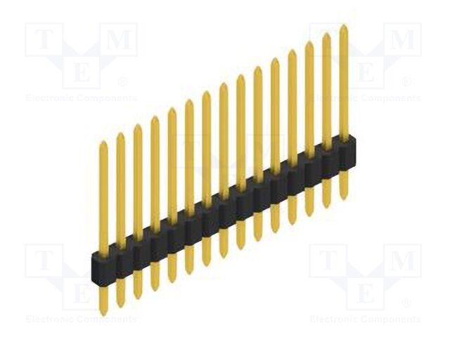 Connector: pin strips; pin header; male; PIN: 15; 1.27mm; THT; 1x15