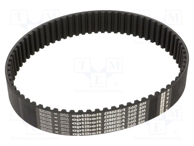 Timing belt; 8M; 560mm; metric; OMEGA