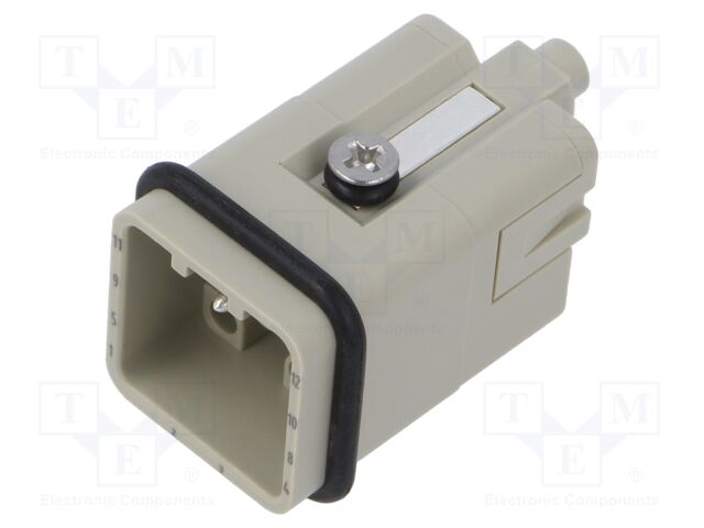 Connector: HDC; contact insert; male; EPIC H-Q; PIN: 12; 12+PE; 10A