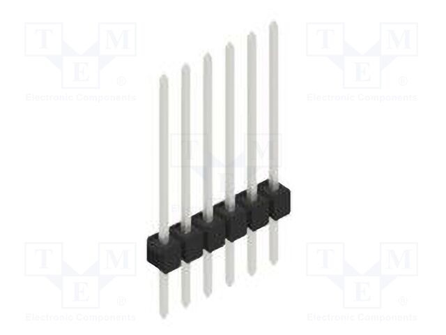 Connector: pin strips; pin header; male; PIN: 6; 2.54mm; THT; 1x6
